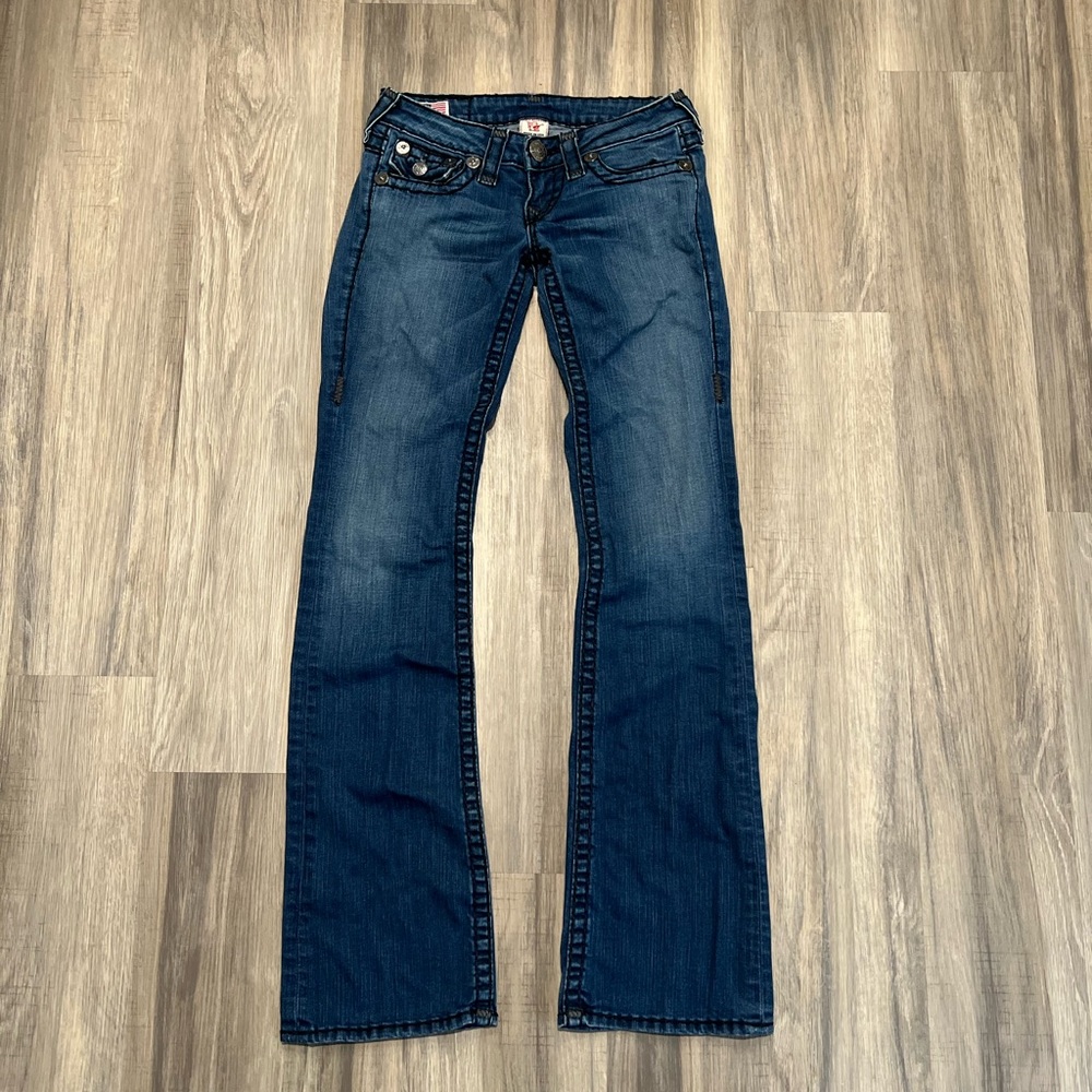 True Religion Jeans Womens Billy Low Rise USA Made Flap Pocket size 25